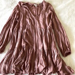 Mauve Peasant Dress